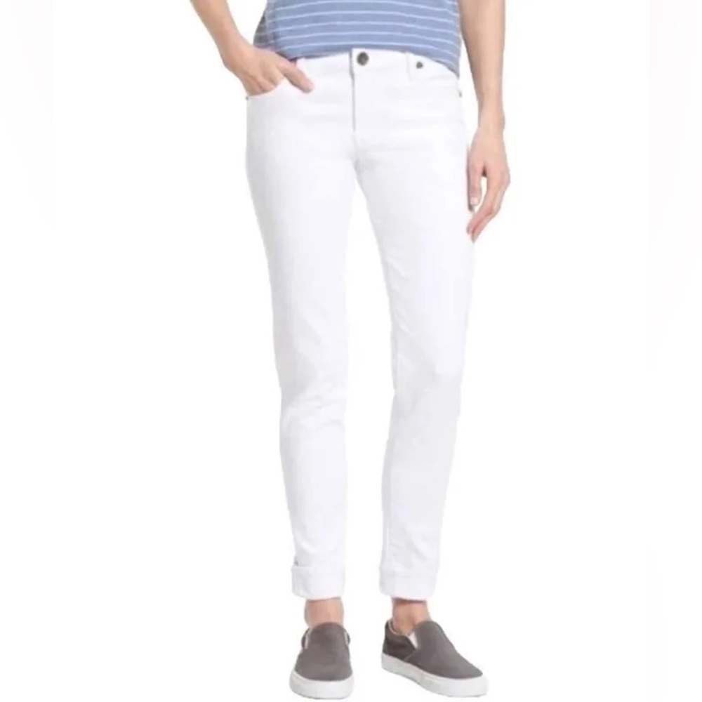 Kut From the Kloth Catherine Boyfriend Jeans Distressed, Color White, Size 12